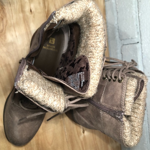 NWOB White Mountain Stevens Sweater Cuff Side Zip Booties - Picture 6 of 7